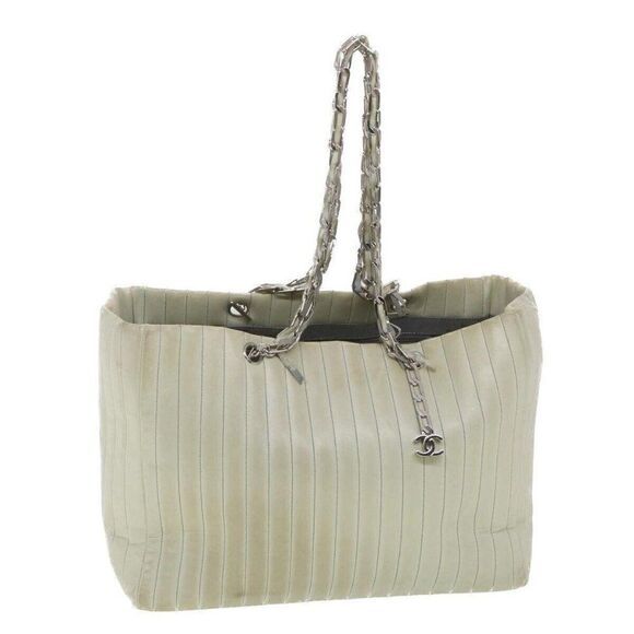 CHANEL Mademoiselle Chain Shoulder Bag Leather LIme Green CC - Picture 1 of 15